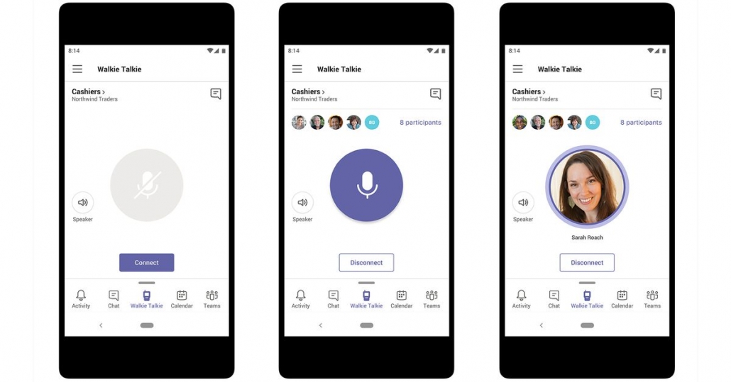 walkietalkie microsoft teams
